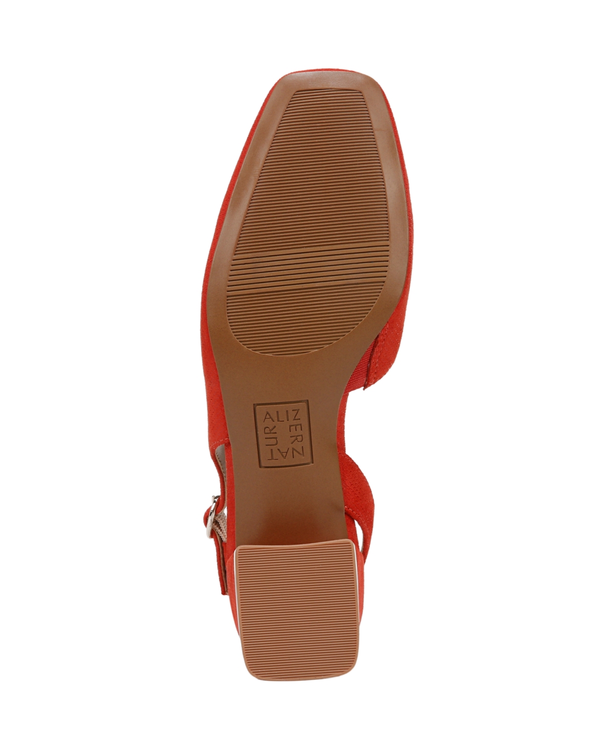 Naturalizer Women's Jayla Mid-heel Square Toe Slingback Pumps In Maserati Red Suede