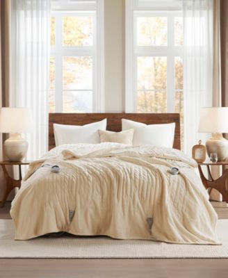 Electric Reversible Plush to Berber Blanket, Queen