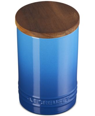 Stoneware Signature Canister with Wood Lid, 26-Oz.