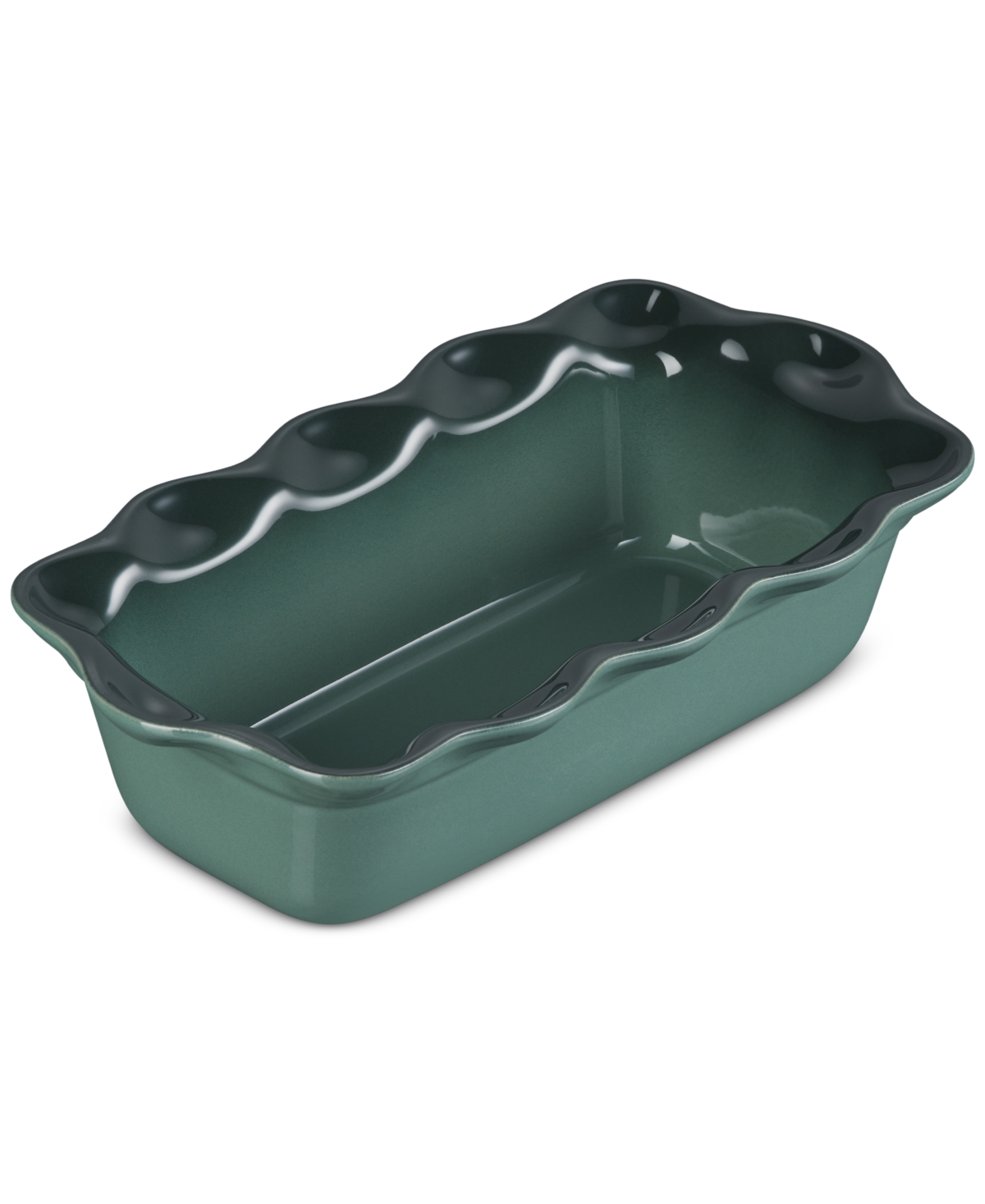 Le Creuset Heritage Stoneware 9-inch Fluted Loaf Pan In Artichaut
