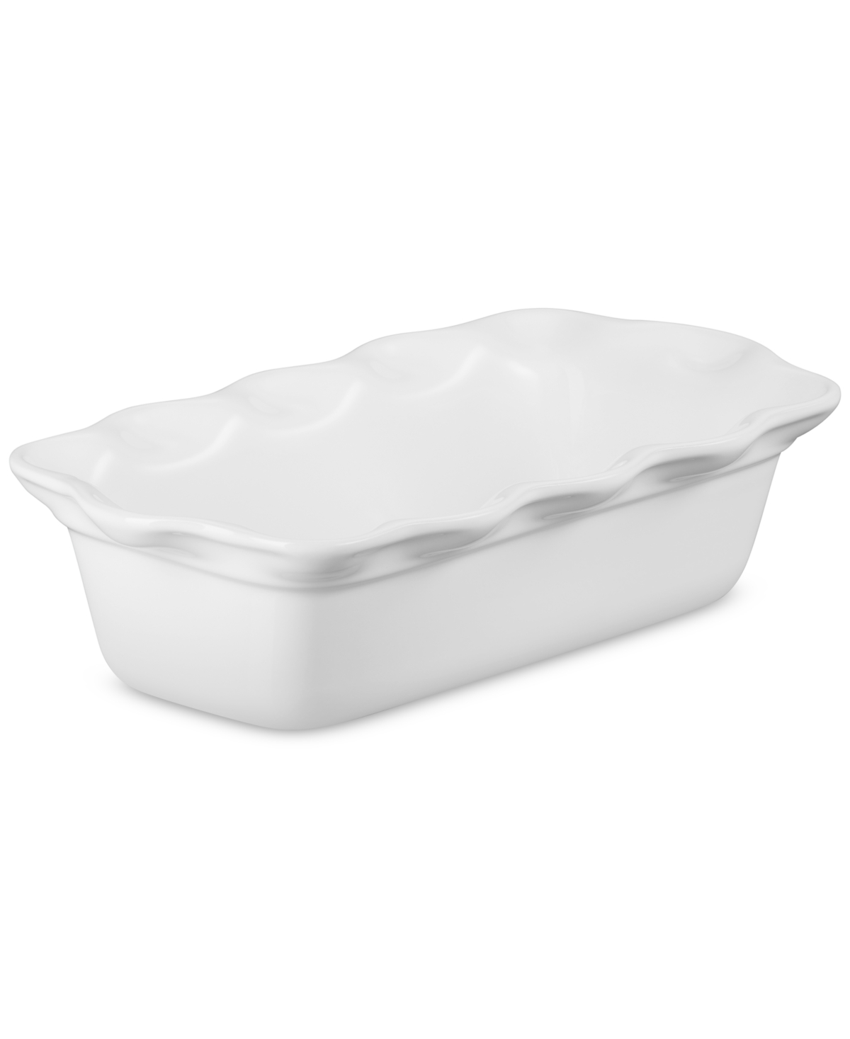 Le Creuset Heritage Stoneware 9-inch Fluted Loaf Pan In White