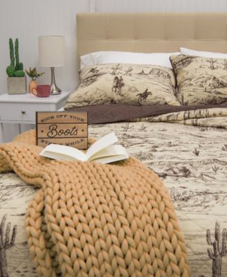 Cowboy Western 3-Pc. Quilt Set, King