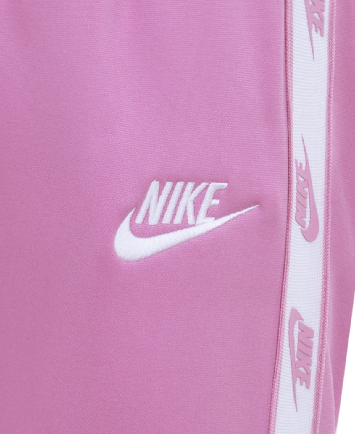 Nike Little Girls Logo-taping Jacket & Pants, 2 Piece Set In Magic Flamingo