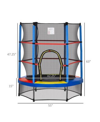 Φ5FT Kids Trampoline with Enclosure Net,