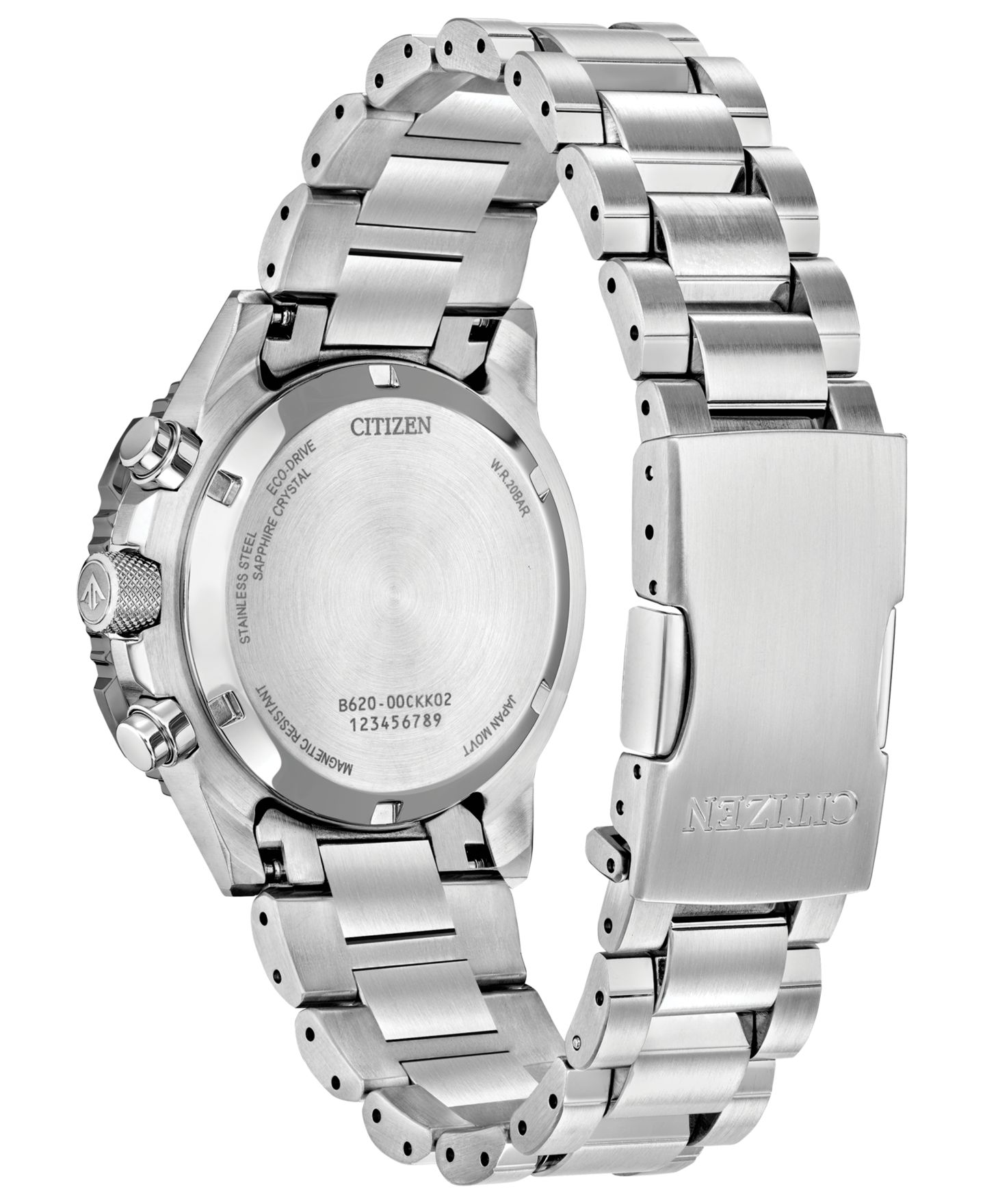 Мужские часы Citizen Promaster Eco Navihawk Chronograph Stainless Steel Bracelet Watch 40mm — фото 2