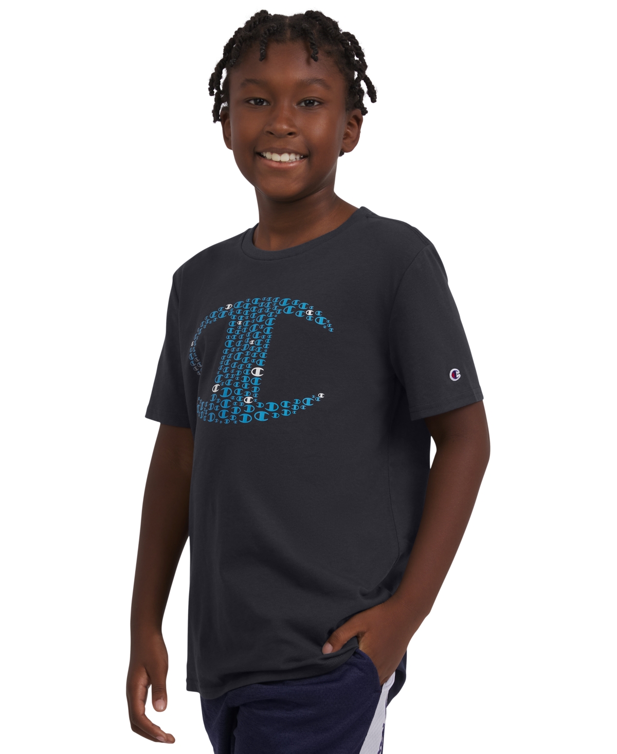Champion Big Boys Logo Graphic Short-sleeve T-shirt