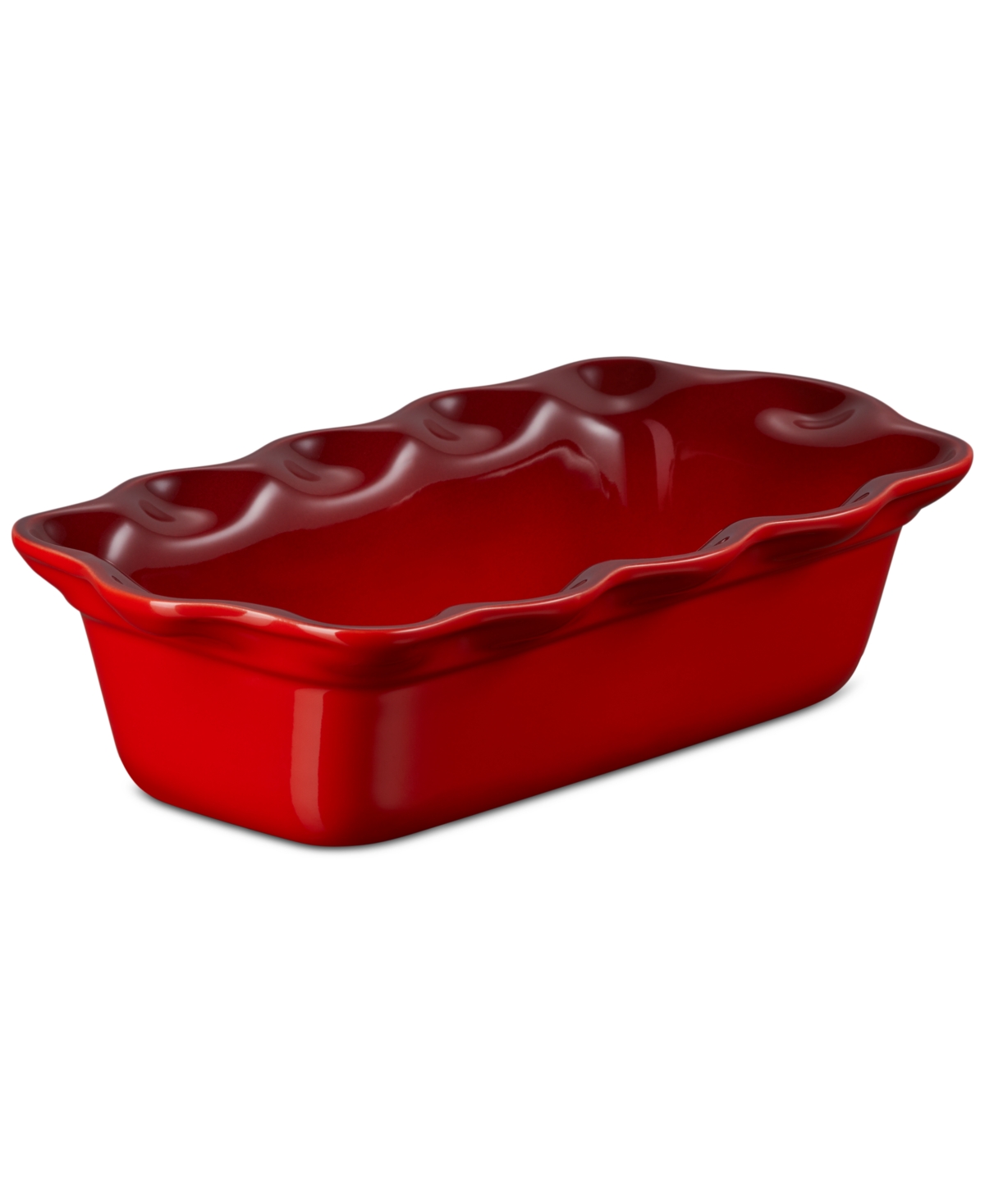 Le Creuset Stoneware Heritage Pie Dish & Fluted Loaf Pan Set In Cerise