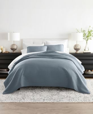 Stripe Stitch 3-Pc. Quilt Set, Full/Queen