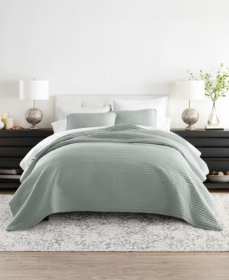 ienjoy Home Stripe Stitch Quilt Sets - Macy's