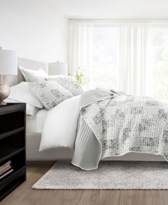 Scrolled Patchwork Reversible 3-Pc. Lightweight Quilt Set, Full/Queen