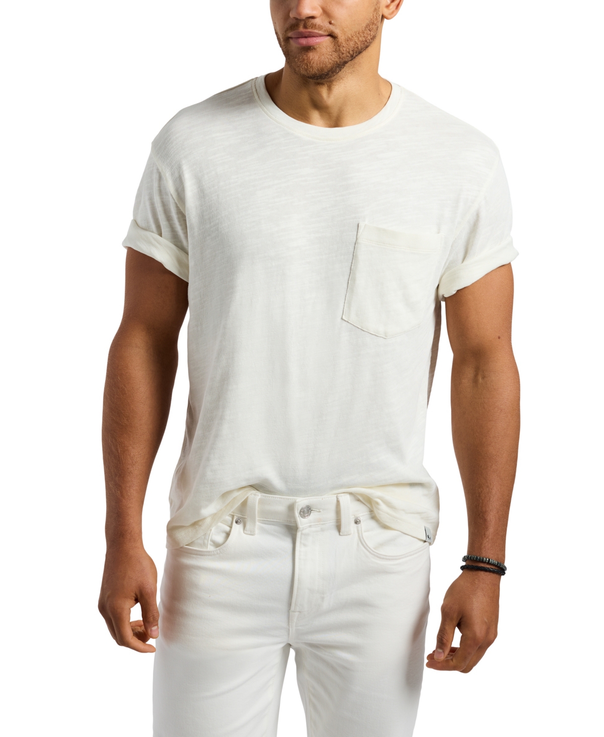 Buffalo David Bitton Men's Kander Slub Knit Crew Neck T-Shirt
