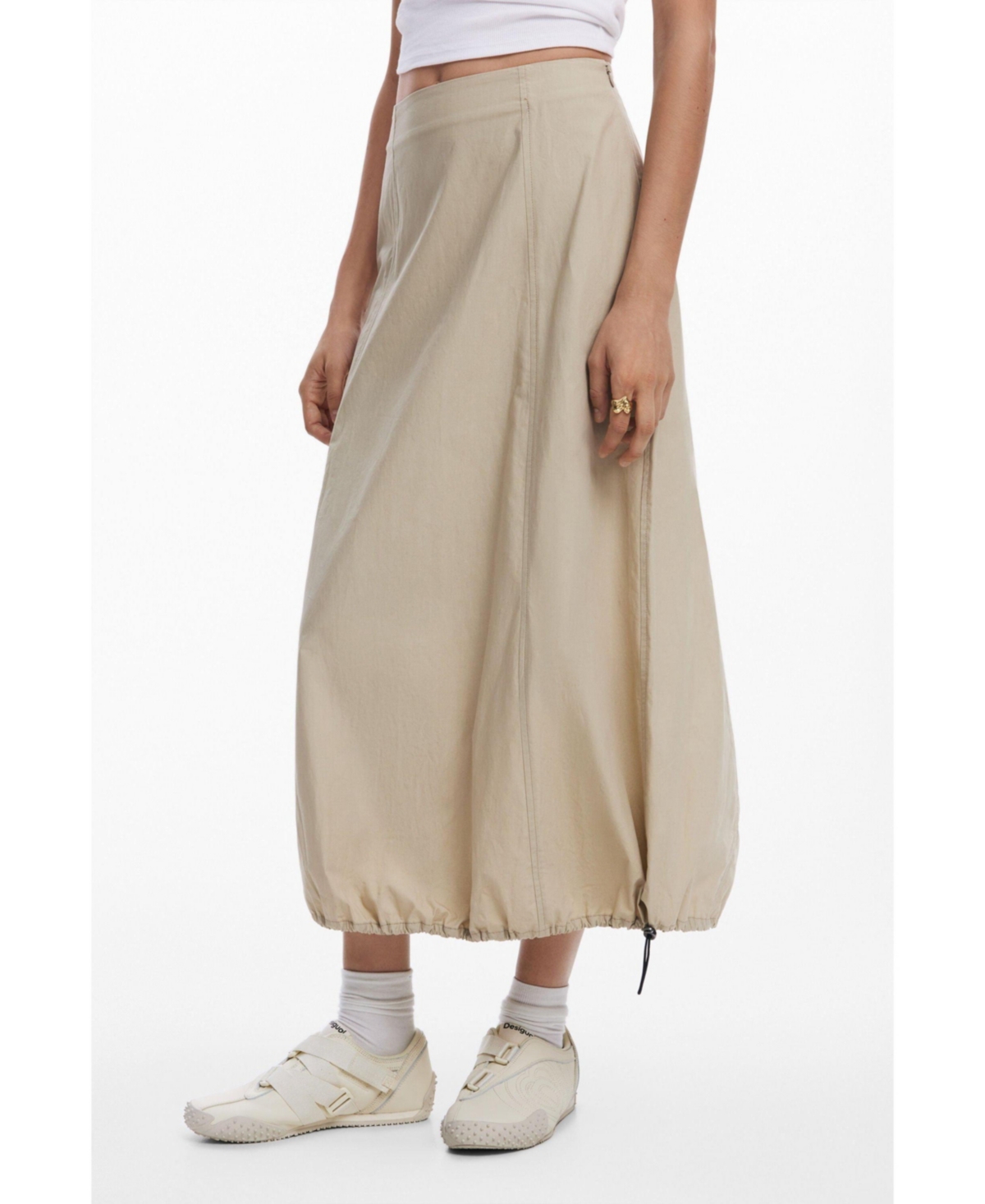 Women's Midi parachute skirt - Sand