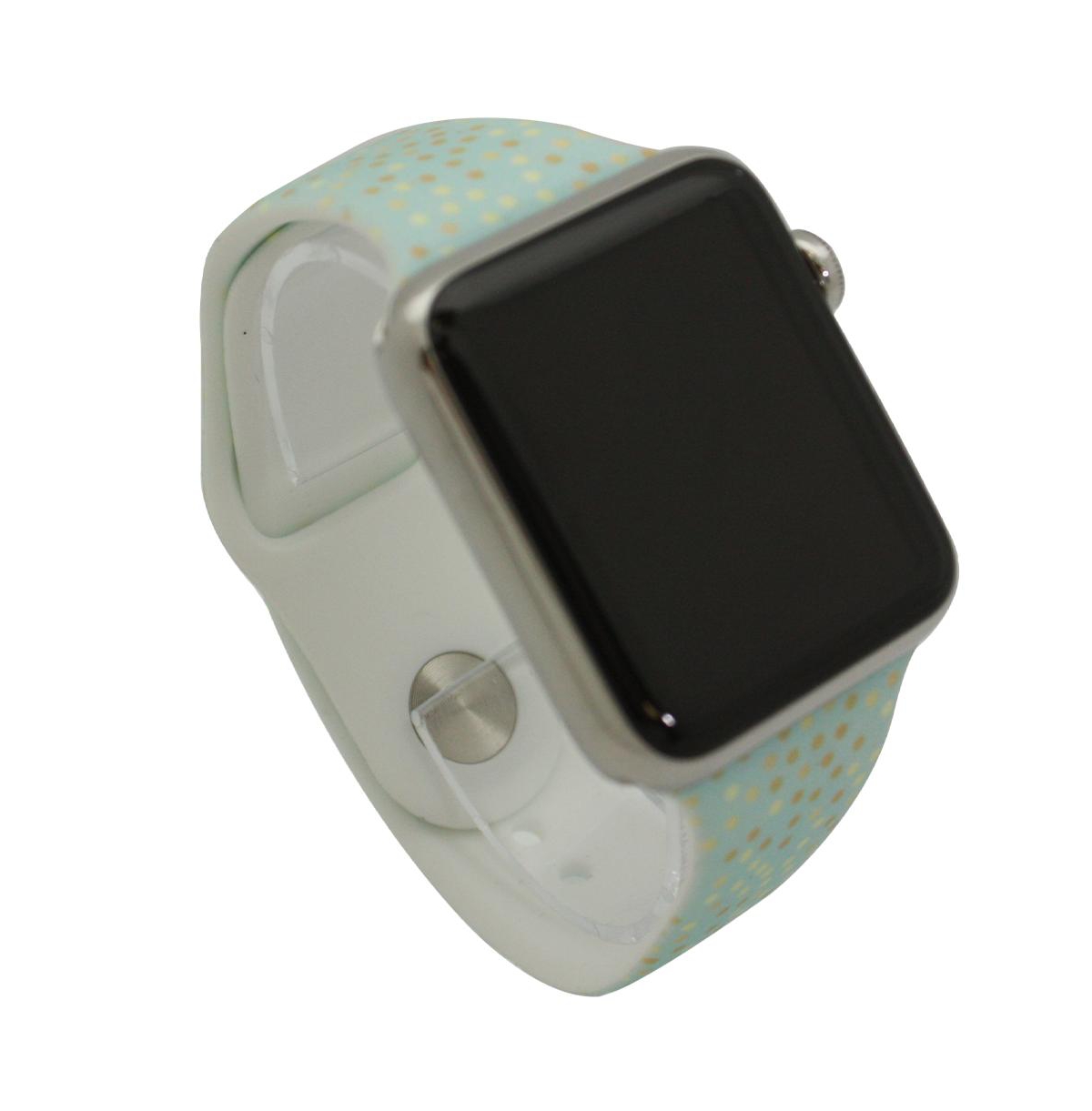 Olivia Pratt Gold Dot Printed Silicone Apple Watch Bands