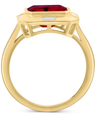 EFFY&reg; Garnet (2-1/2 ct. t.w.) & White Topaz (1/2 ct. t.w.) Ring in 14k Gold
