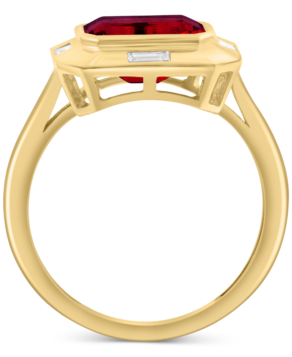 Effy Collection Effy Garnet (2-1/2 Ct. T.w.) & White Topaz (1/2 Ct. T.w.) Ring In 14k Gold In Red