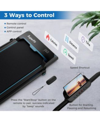 3 in 1 Folding Treadmill with Remote Control and LED Display