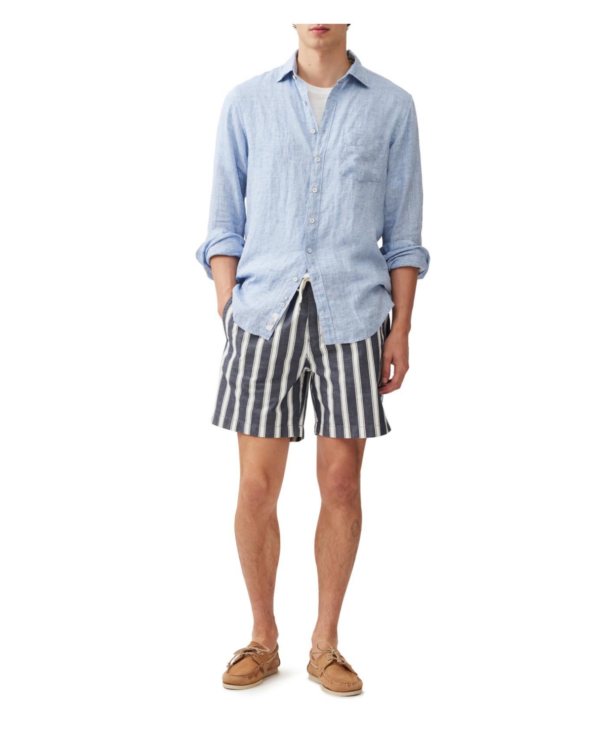 Rodd & Gunn Coromandel Button-up Linen Shirt In Blue