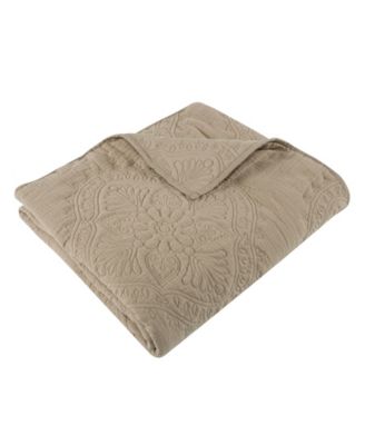 Muslin Stitch Stitching Quilted Throw, 50" x 60"