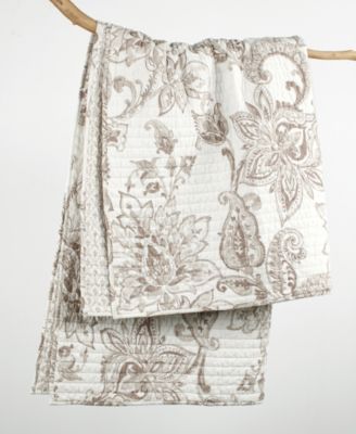 Bennett Reversible Paisley Quilted Throw, 50" x 60"