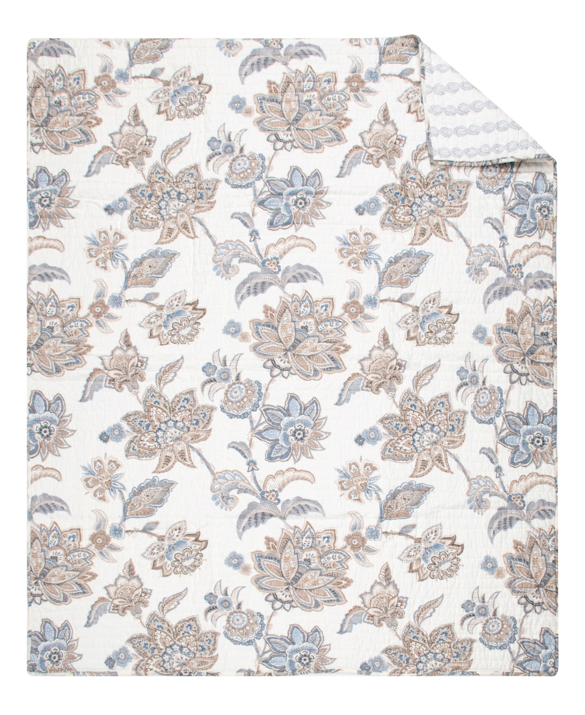 Levtex Selesta Reversible Quilted Throw, 50" X 60" In Blue
