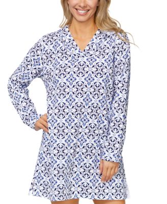 Women's Coastal Hooded Tunic Cover-Up, Exclusively at Macy's