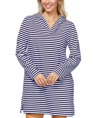 Women's Striped Coastal Cover-Up Dress, Exclusively at Macy's