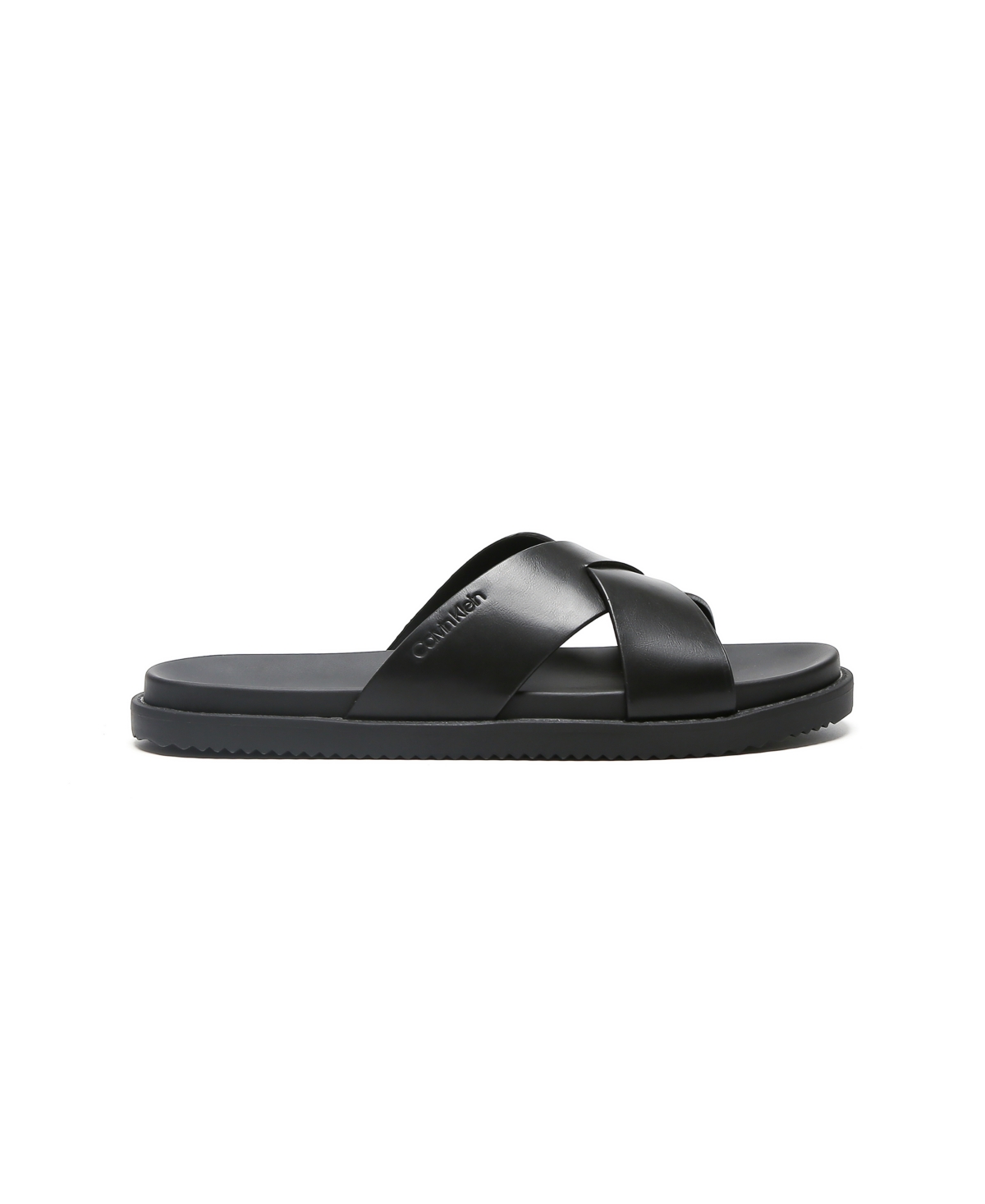 Shop Calvin Klein Men's Lusako Slip-on Casual Sandals In Black