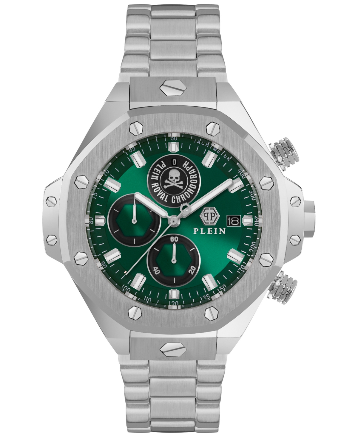 Philipp Plein Plein Chrono Royal Bracelet Watch In Stainless Steel