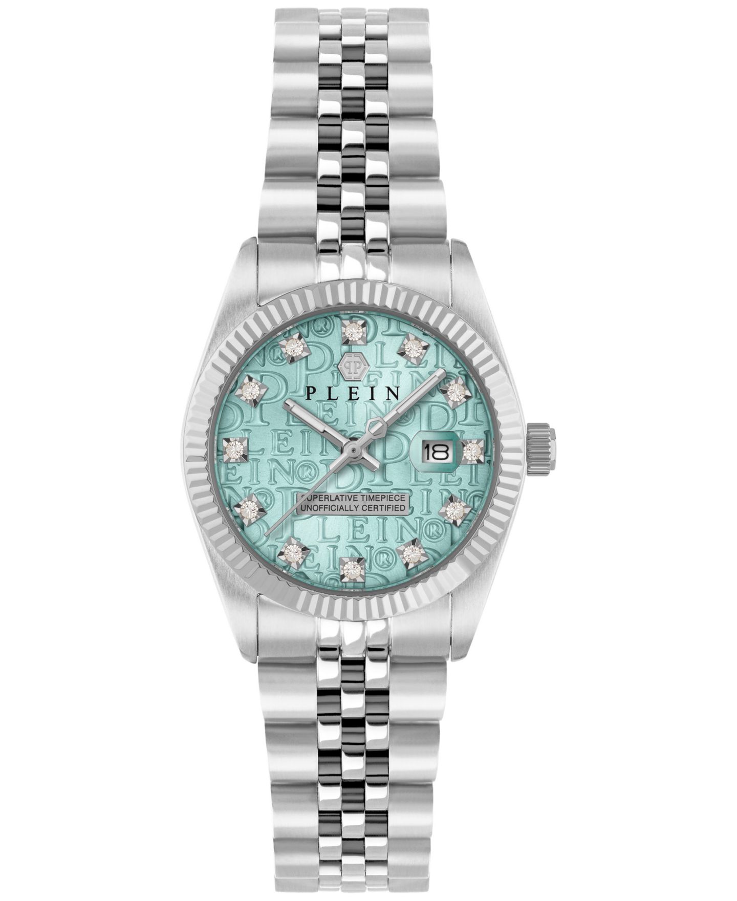 Женские часы Philipp Plein Date Superlative Stainless Steel Bracelet Watch 28mm — фото 1