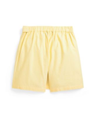 Big Girls Pleated Oxford Faux-Wrap Skort