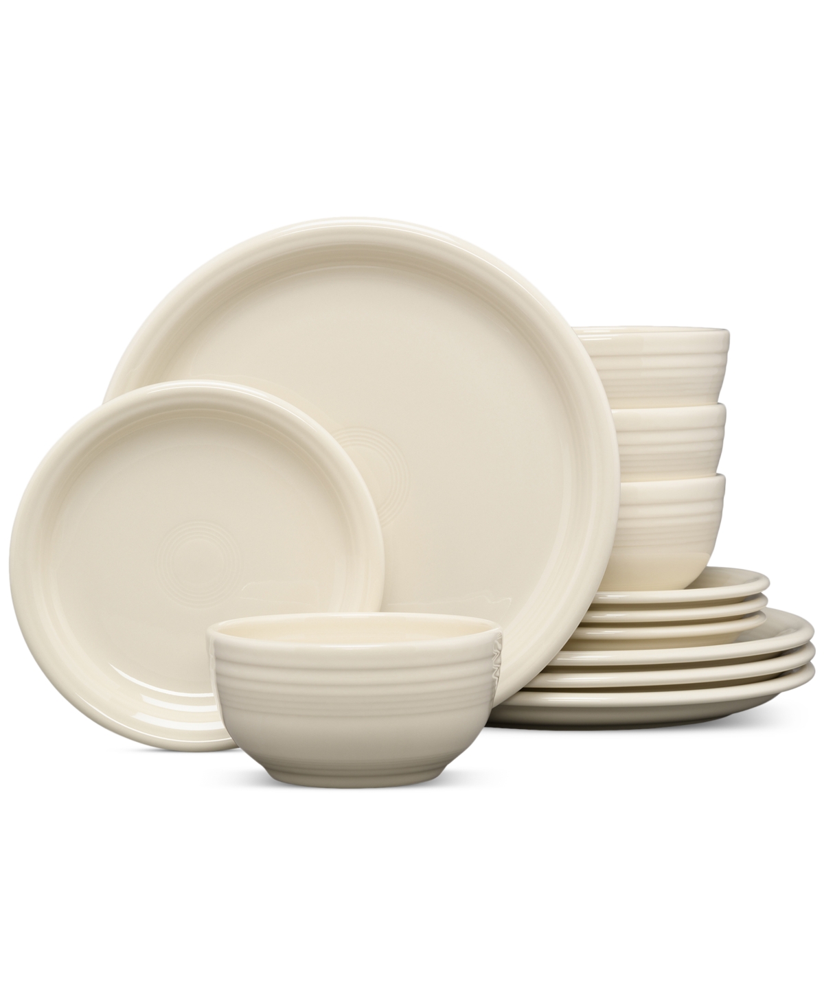 Linen Bistro Coupe 12 Pc. Dinnerware Set, Service for 4 - Linen