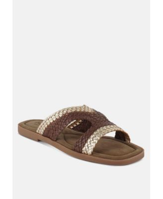 Womens Eirata Genuine Mesh Leather Slip-On Flats