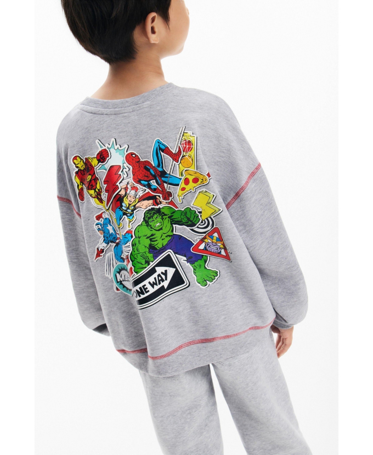 Desigual Boys Boys's Marvel Sweatshirt In Gray