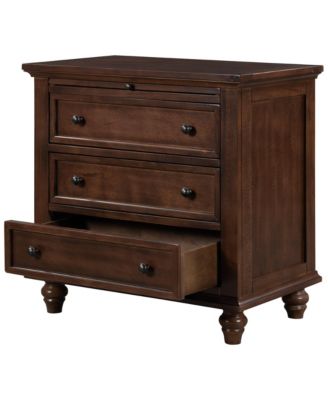 1 Count 3-Drawer Storage Wood Cabinet, End Table with Pull out Tray