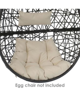 Outdoor Replacement Caroline Hanging Egg Chair Cushion and Headrest Pillow Set - 2pc