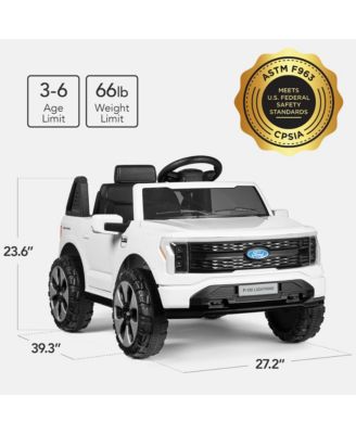 Kids 12V Ride On Car Officially Licensed Ford Lightning Truck w/ Remote, LED Lights