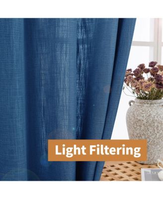 Linen Blend Privacy and Light Filtering Texture Grommet Pair(2 Panels)