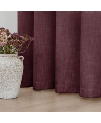 Linen Blend Privacy and Light Filtering Texture Grommet Pair(2 Panels)