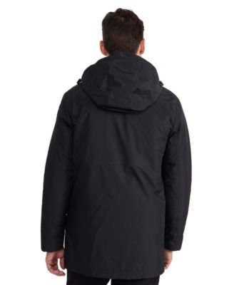 Men's Altair Mid Length Parka with Welded Detail and Detachable Hood