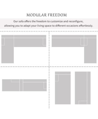 Modern Large L-Shape Modular Sectional Sofa for Living Room, Bedroom, Salon, 2 Piece Free Combination, Simplified Style