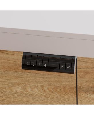 L-Shaped 70.9 in. W Adjustable Height Desk Ergonomic Stand-up Desk White Home Office Sit with Memory Preset Controller