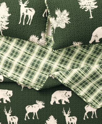 Deer & Trees Microfiber Quilt Set with Shams