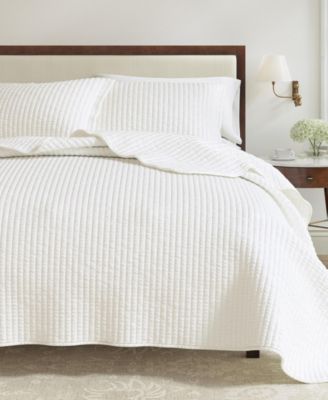 Detailed Channel Stitch Microfiber Quilt Set With Shams