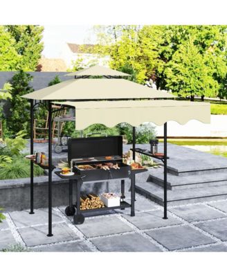8' x 5' Grill Gazebo, 2-Tier Outdoor BBQ Gazebo, Dark