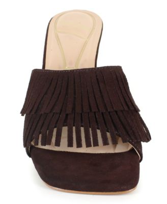 Women's Darby Fringe Slip On Dress Sandals