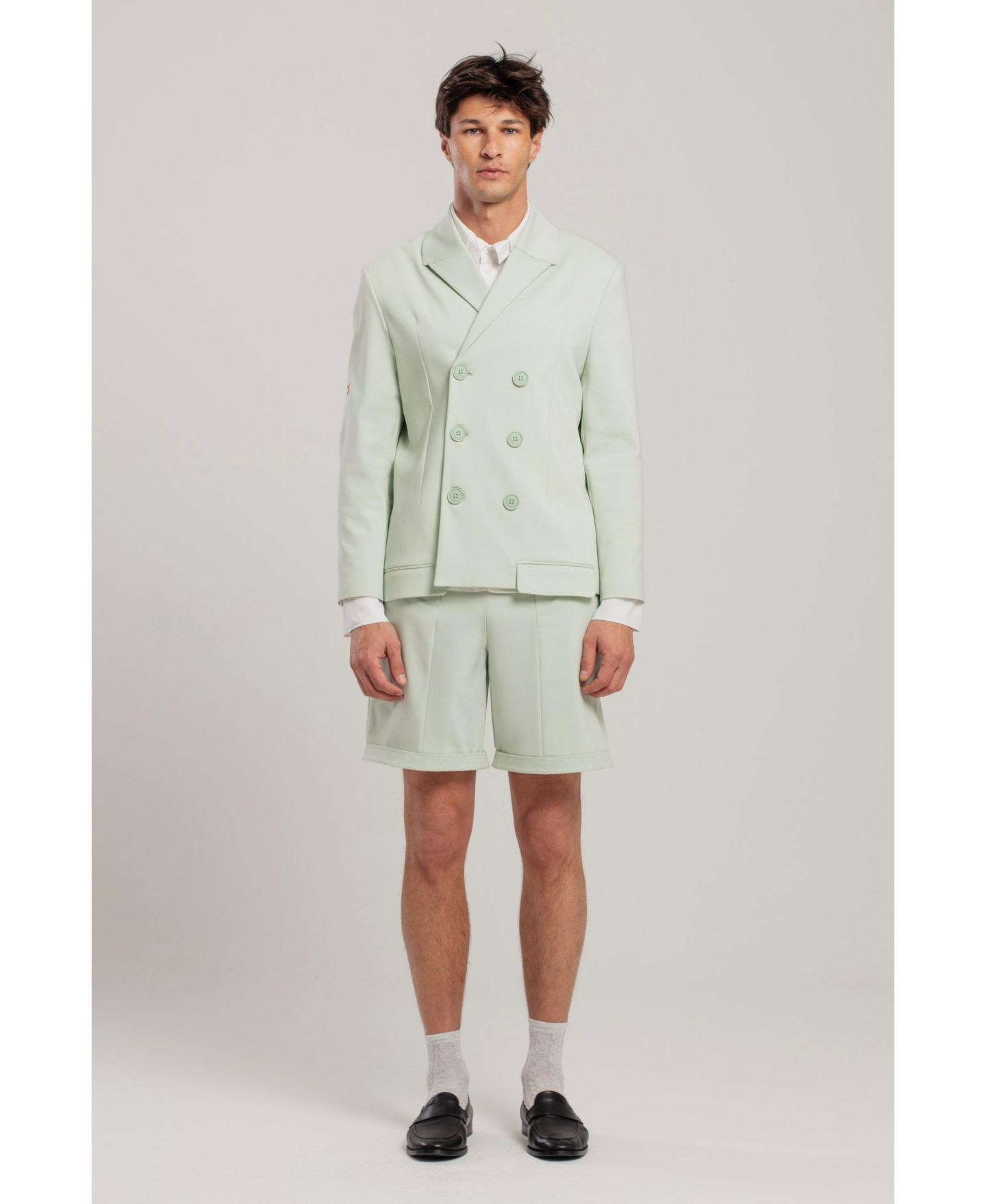 Мужские шорты PCFG Double-Zip Cotton-Blend Casual, цвет: Surf Spray — фото 4