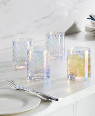 Tuscany Classics Iridescent Double Old Fashioned Glasses, Set of 4