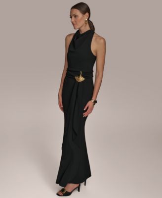 Donna Karan New York Women's Cowl-Neck Gown - Macy's
