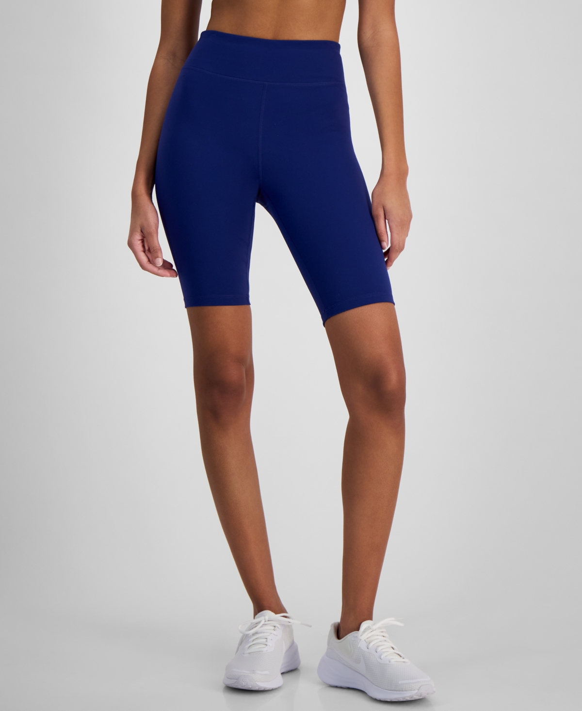Women's Soft 10.5" Bike Shorts, Exclusively at Macy's - Tartan Blue