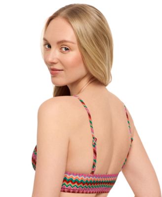 Juniors' Front-Tab Midkini Top, Exclusively at Macy's